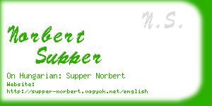 norbert supper business card